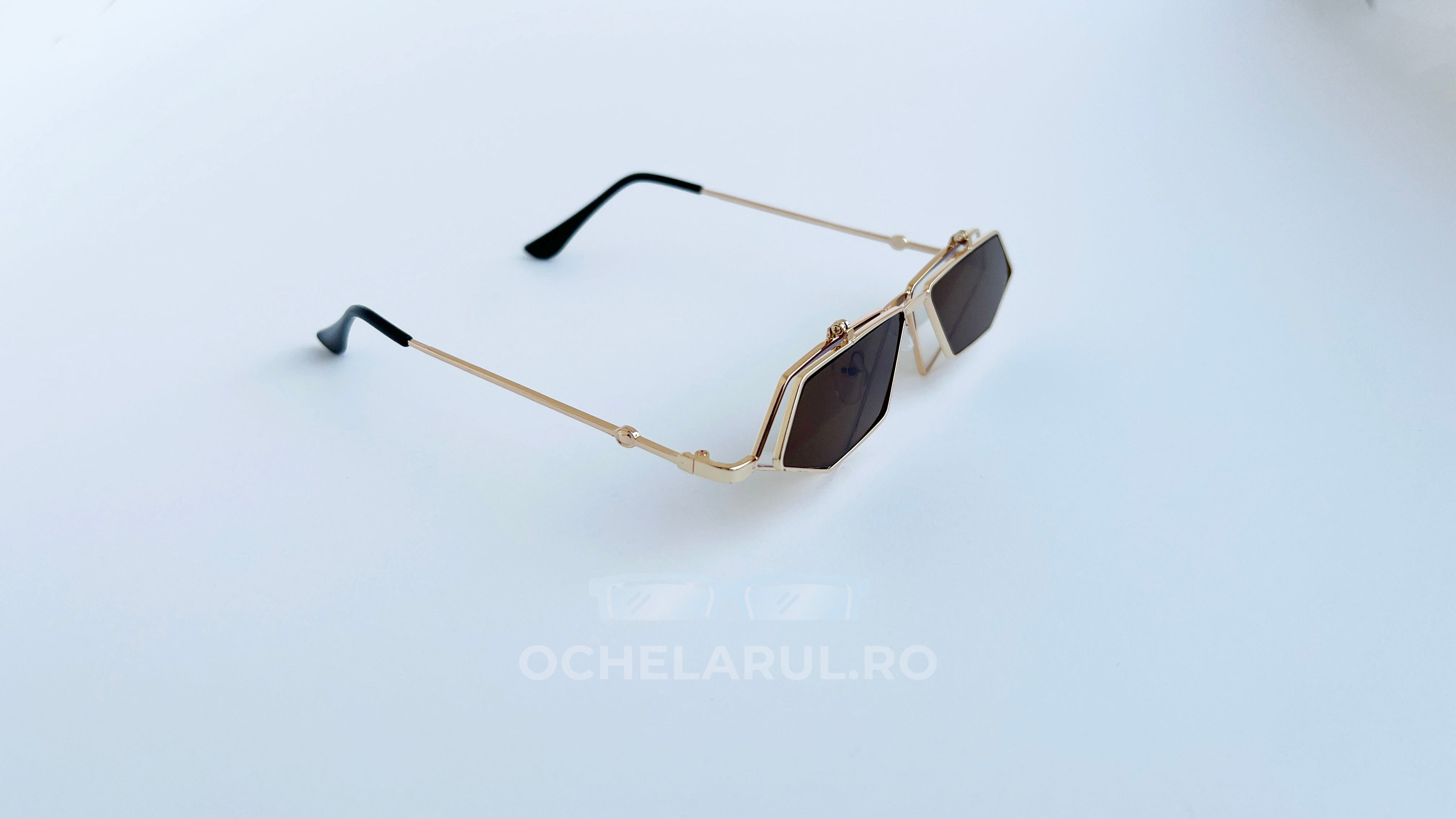 Ochelari de soare Flip Up Hexagonali