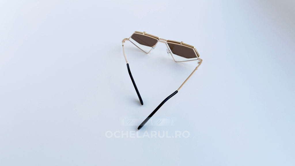Ochelari de soare Flip Up Hexagonali