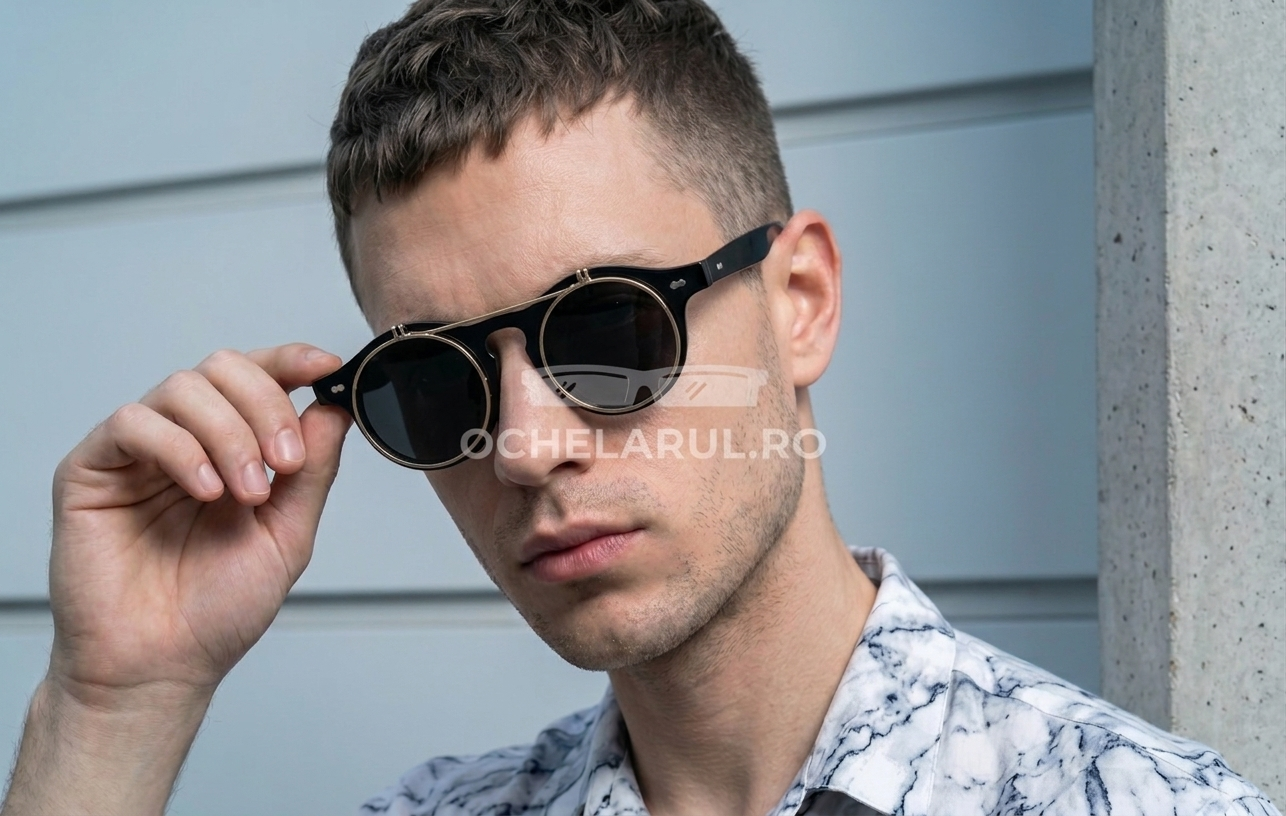 Ochelari de soare Flip Up Rotunzi