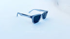 Ochelari de soare Moscot Klutz, rama gri transparenta si lentile negre, prezentare