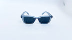 Ochelari de soare Moscot Klutz, rama gri transparenta si lentile negre, vedere fata
