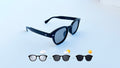 Ochelari Moscot Lemtosh Style - Polarizați Fotocromatici cu rame negre și lentile gri pentru protecție solară optimă.