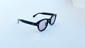 Ochelari Moscot Lemtosh Style cu rame negre și lentile mov premium, ochelari de soare bărbați eleganți și moderni.