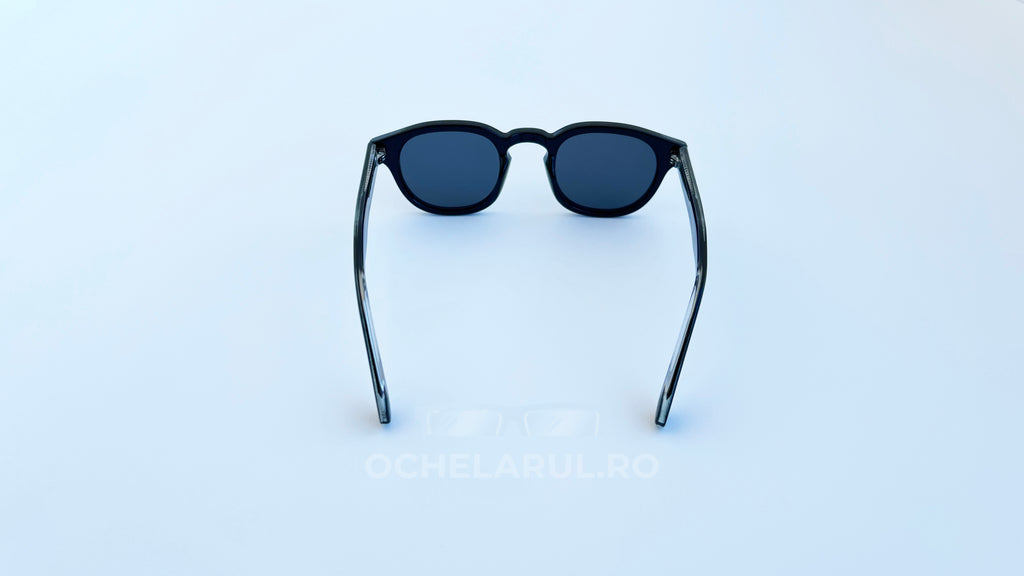 Ochelari de soare Moscot Lemtosh Style cu rame negre și lentile închise, ochelari de soare bărbați de la ochelarul.ro