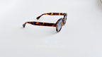 Ochelari de soare Moscot Lemtosh Style cu rame Havana și lentile albastre degrade, design unisex.
