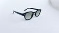 Ochelari de soare Moscot Lemtosh style, rama neagra si lentile verzi degrade, prezentare