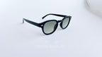 Ochelari de soare Moscot Lemtosh style, rama neagra si lentile verzi degrade, prezentare