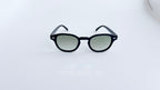 Ochelari de soare Moscot Lemtosh style, rama neagra si lentile verzi degrade, vedere fata