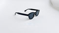 Ochelari de soare Moscot Lemtosh Style cu rame negre mate și lentile negre, model elegant pentru bărbați.