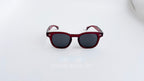 Ochelari de soare Moscot Lemtosh style, rama visinie si lentile negre, vedere fata