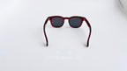 Ochelari de soare Moscot Lemtosh style, rama visinie si lentile negre, vedere spate