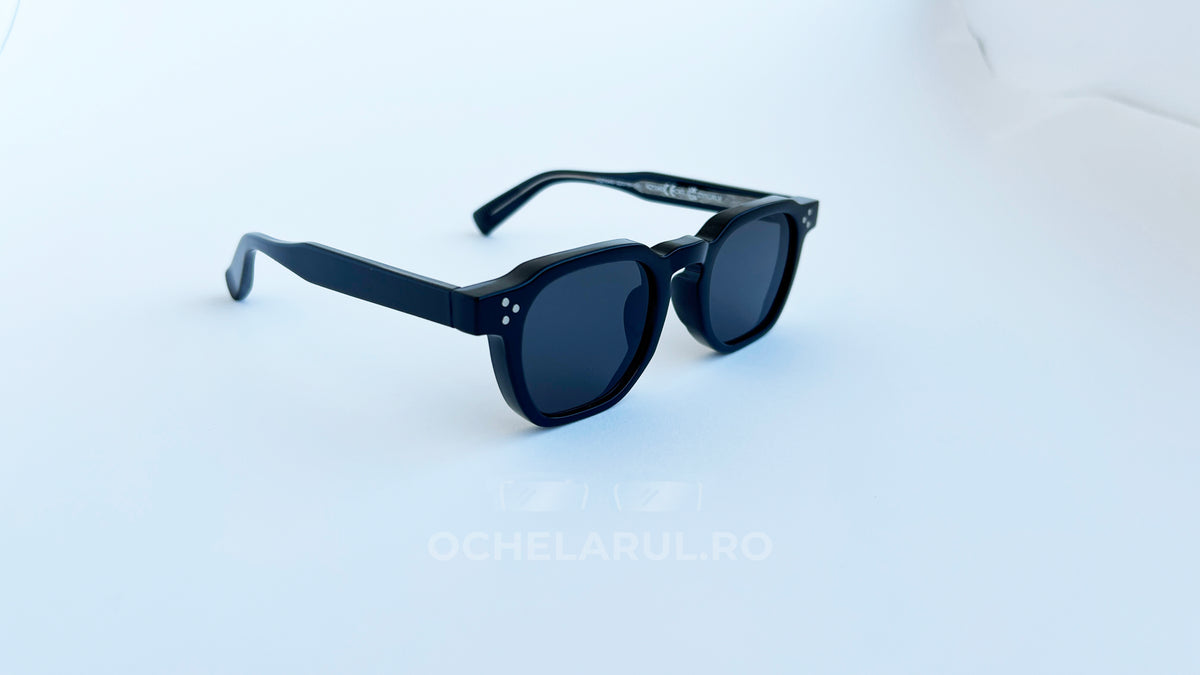 Ochelari de soare Moscot Style Pătrați Negri