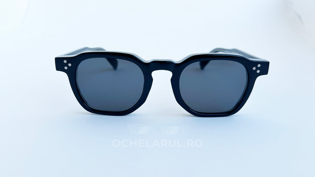 Ochelari de soare Moscot Style Pătrați Negri