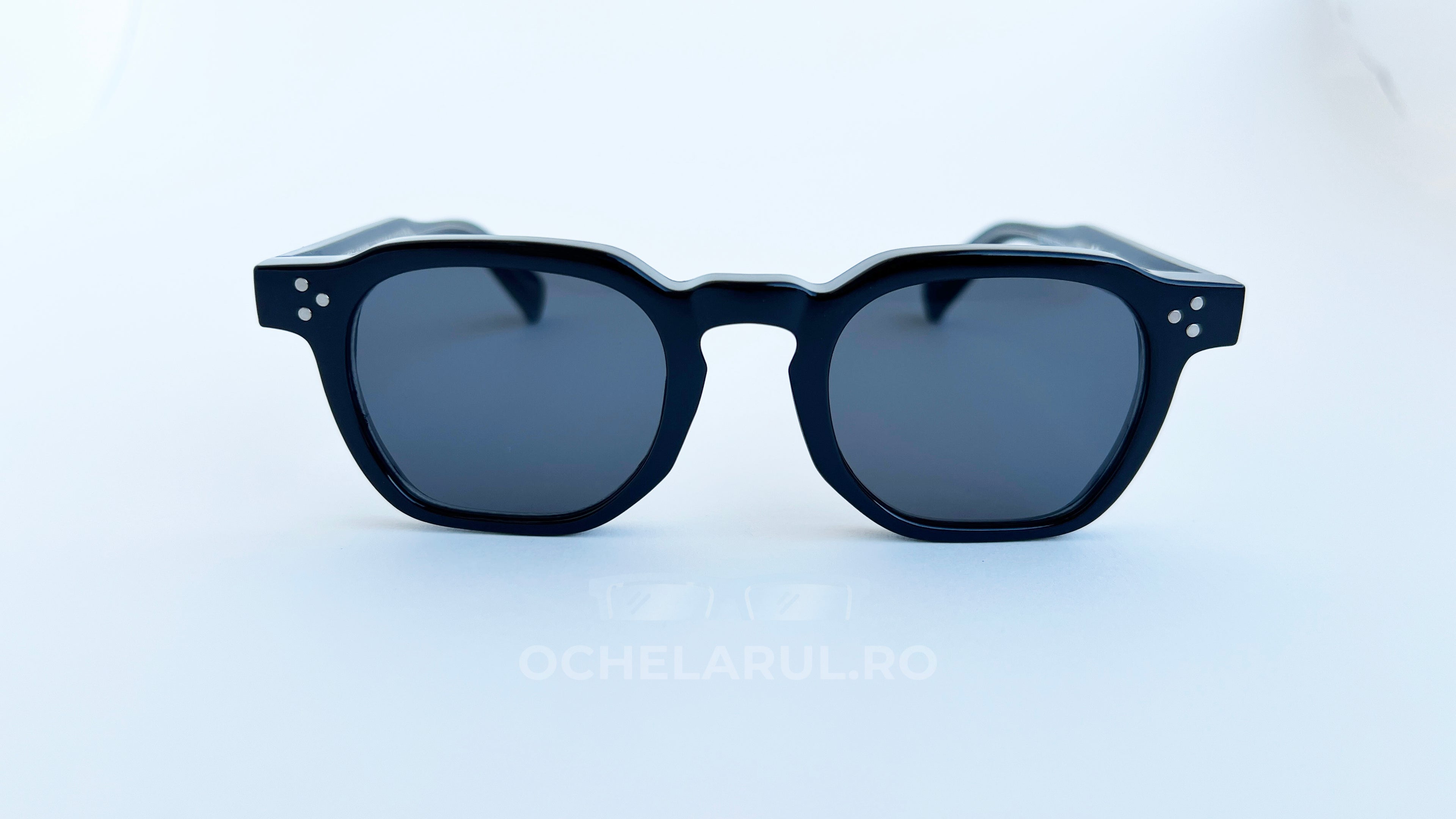 Ochelari de soare Moscot Style Pătrați Negri