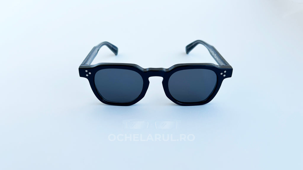 Ochelari de soare Moscot Style Pătrați Negri