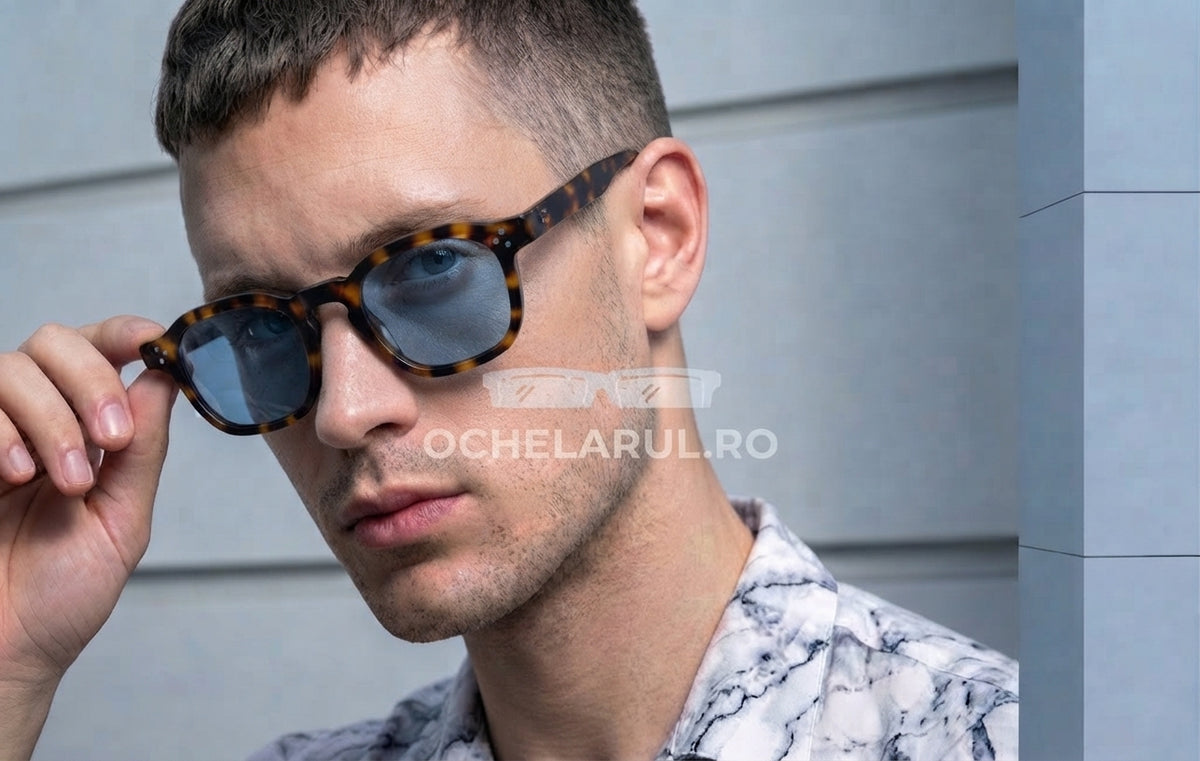 Ochelari de soare Moscot Patrati Albastri