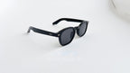 Ochelari de soare Oliver Peoples style, rama neagra si lentile negre, prezentare