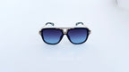 Ochelari de soare Pilot Style, rama neagra, lentile violet degrade, vedere fata