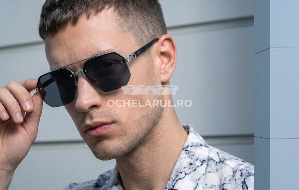 Ochelari de soare Rectangulari Semi-Rim