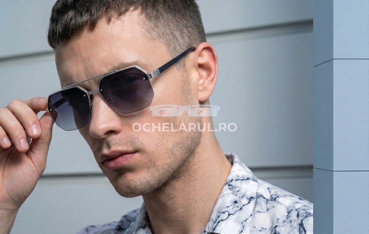 Ochelari de soare Rectangulari Semi-Rim