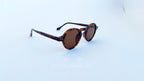 Ochelari de soare retro style, rama tortoise si lentile maro, prezentare