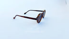 Ochelari de soare retro style, rama tortoise si lentile maro, vedere laterala