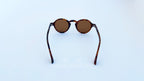 Ochelari de soare retro style, rama tortoise si lentile maro, vedere spate