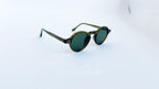 Ochelari de soare Retro Style cu rame verzi și lentile verzi, design vintage pentru bărbați.