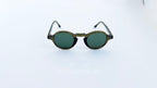 Ochelari de soare Retro Style cu rame verzi și lentile verzi, design unisex elegant pentru protecție solară.
