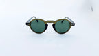 Ochelari de soare Retro Style cu rame verzi și lentile verzi, design vintage pentru bărbați.