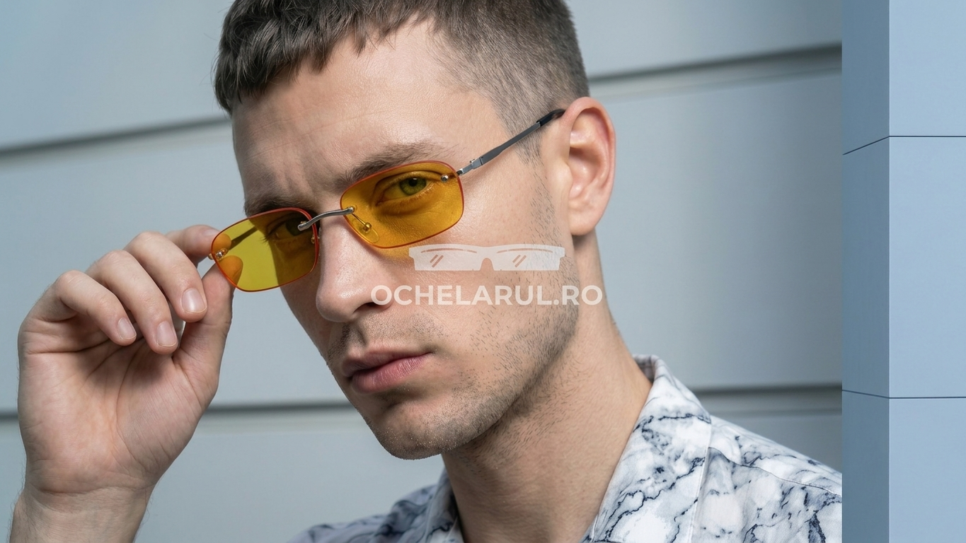 Ochelari de soare Rimless Dreptunghiulari