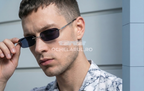 Ochelari de soare Rimless Dreptunghiulari