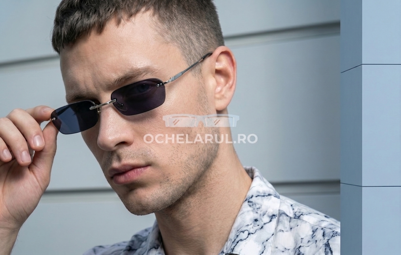 Ochelari de soare Rimless Dreptunghiulari