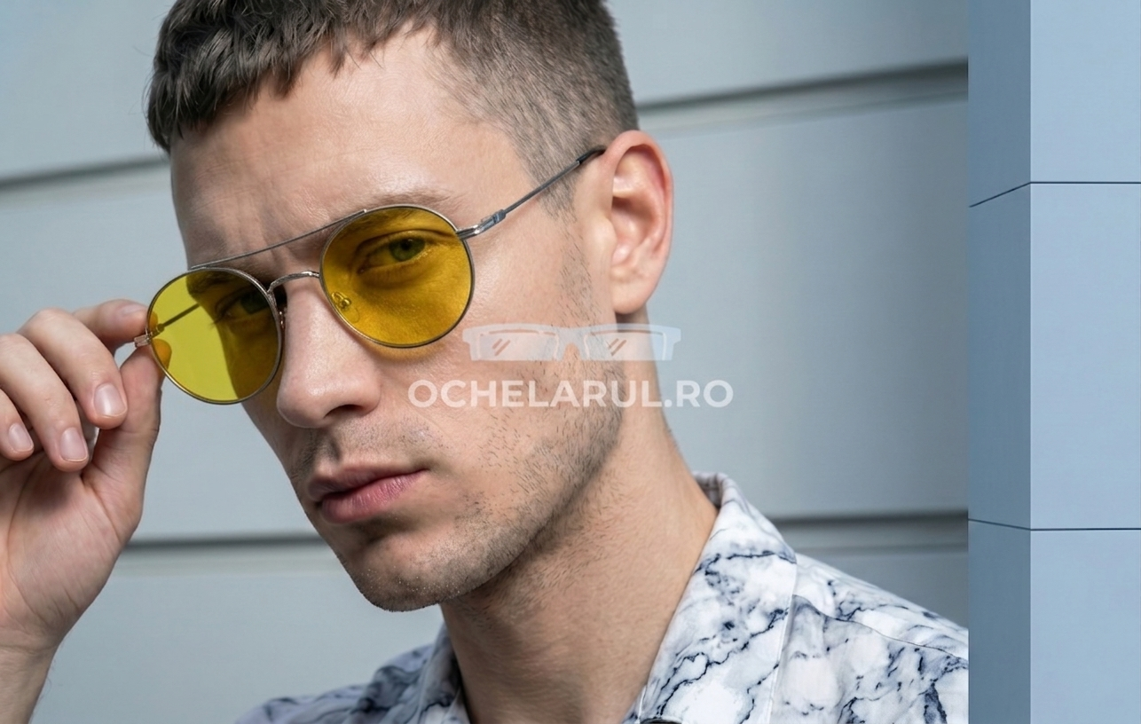 Ochelari de soare Rotunzi cu Punte dublă