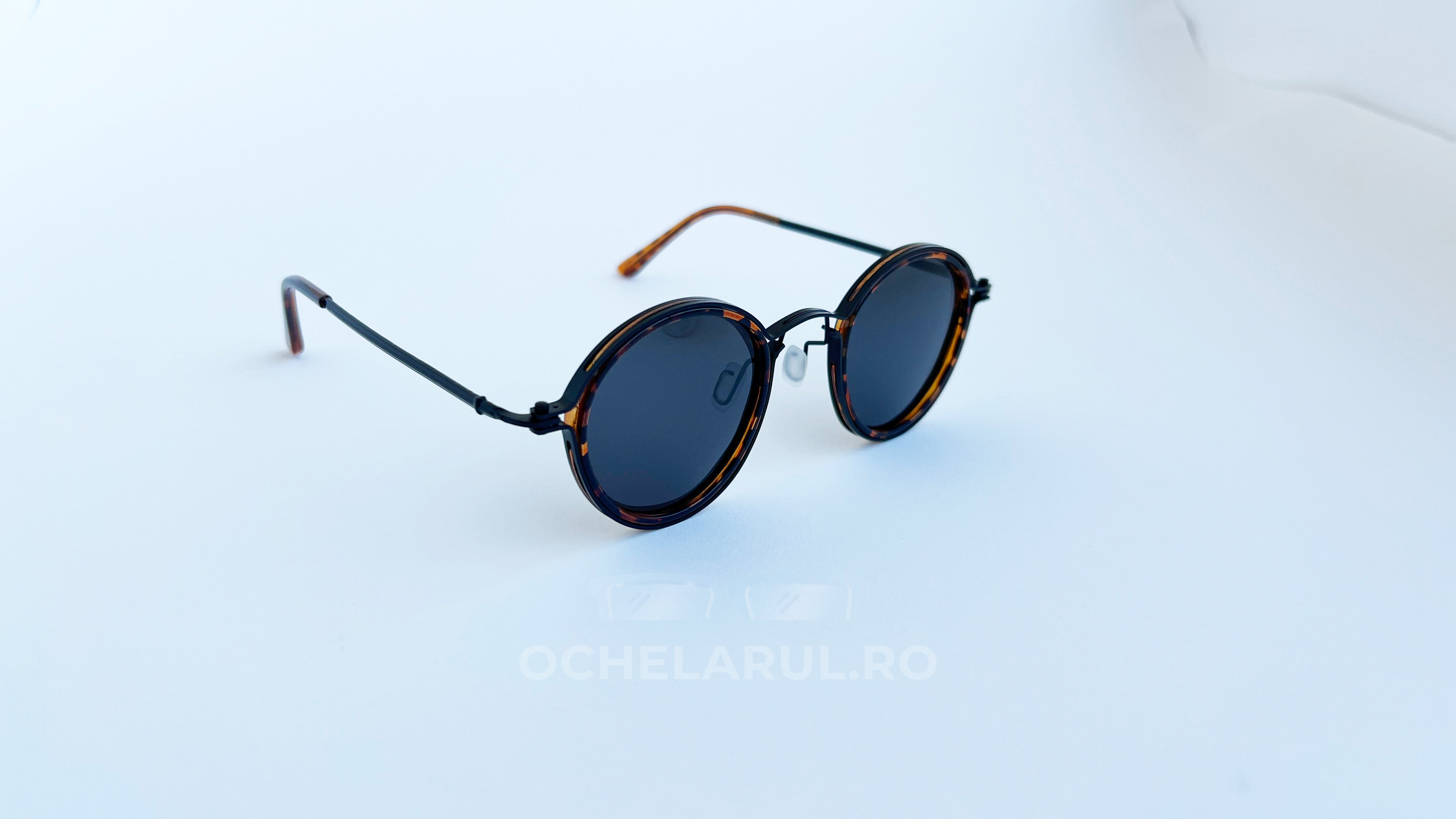 Ochelari de soare Rotunzi Retro Polarizați Verzi