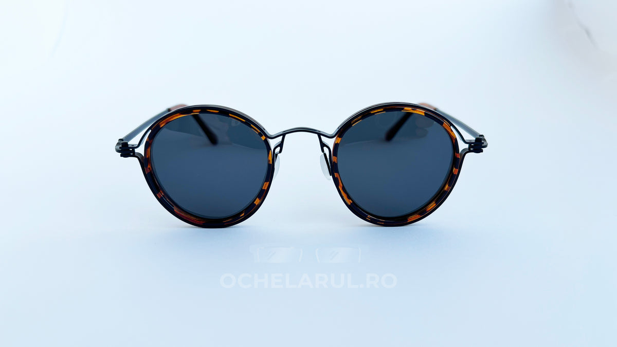 Ochelari de soare Rotunzi Retro Polarizați Negri