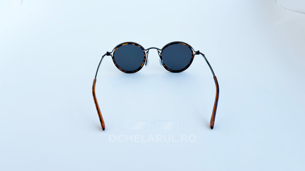 Ochelari de soare Rotunzi Retro Polarizați Negri