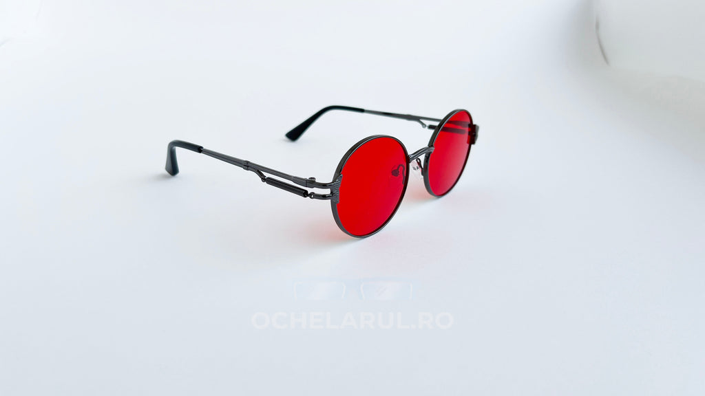 Ochelari de soare Rotunzi Steampunk Brațe cu arc ornamental