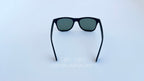 Ochelari de soare Wayfarer Polarizați cu ramă negru mat și lentile verzi, design clasic pentru bărbați.