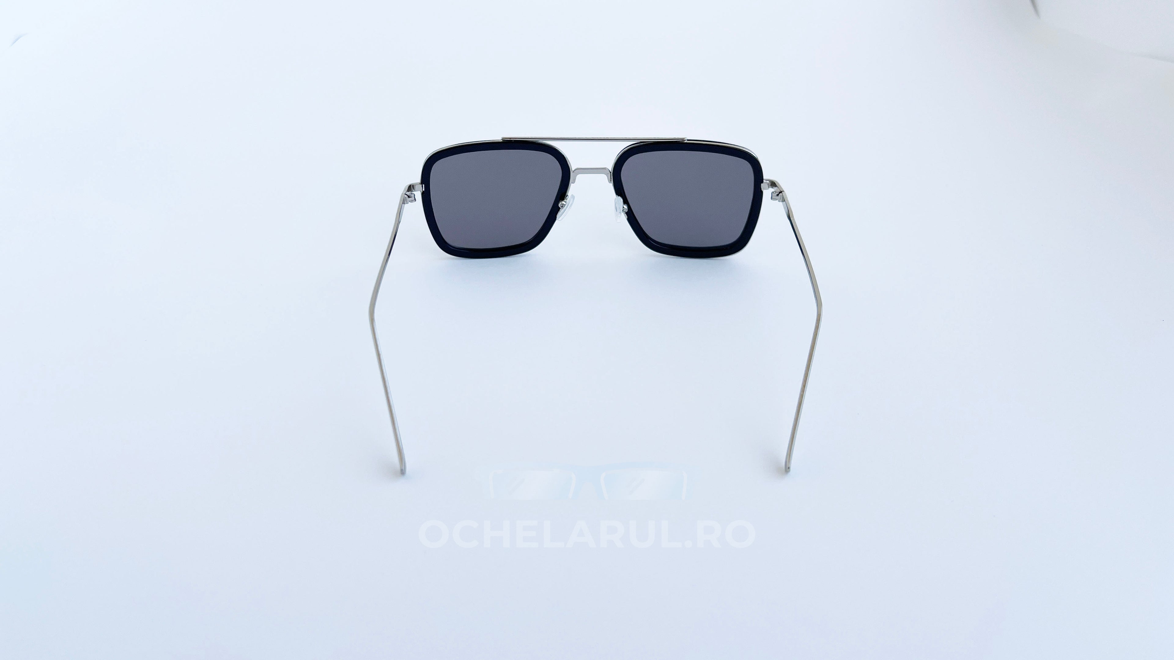 Ochelari Dita Flight Style - Rama neagra, Lentile gri oglinda - vedere spate