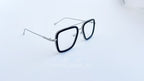 Ochelari Dita Flight Style - Rama argintie neagra, Lentile transparente - prezentare