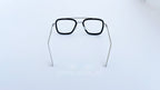Ochelari Dita Flight Style - Rama argintie neagra, Lentile transparente - vedere spate