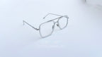 Ochelari Dita Flight Style - Rama argintie transparenta, Lentile transparente - prezentare