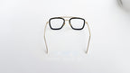 Ochelari Dita Flight Style cu rame aurii subțiri și lentile transparente, design modern și elegant pentru bărbați.