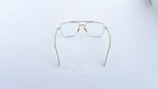 Ochelari Dita Flight Style cu rame aurii și lentile transparente, design modern și elegant pentru bărbați.