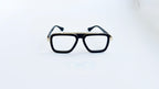 Ochelari Dita LXN-EVO Style - Rama neagra-aurie - Lentile transparente - Vedere frontala