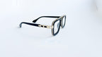 Ochelari Dita LXN-EVO Style - Rama neagra-aurie - Lentile transparente - Vedere laterala