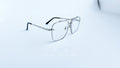 Ochelari Dita Mach Six Style, cu rame argintii și lentile transparente UV400.