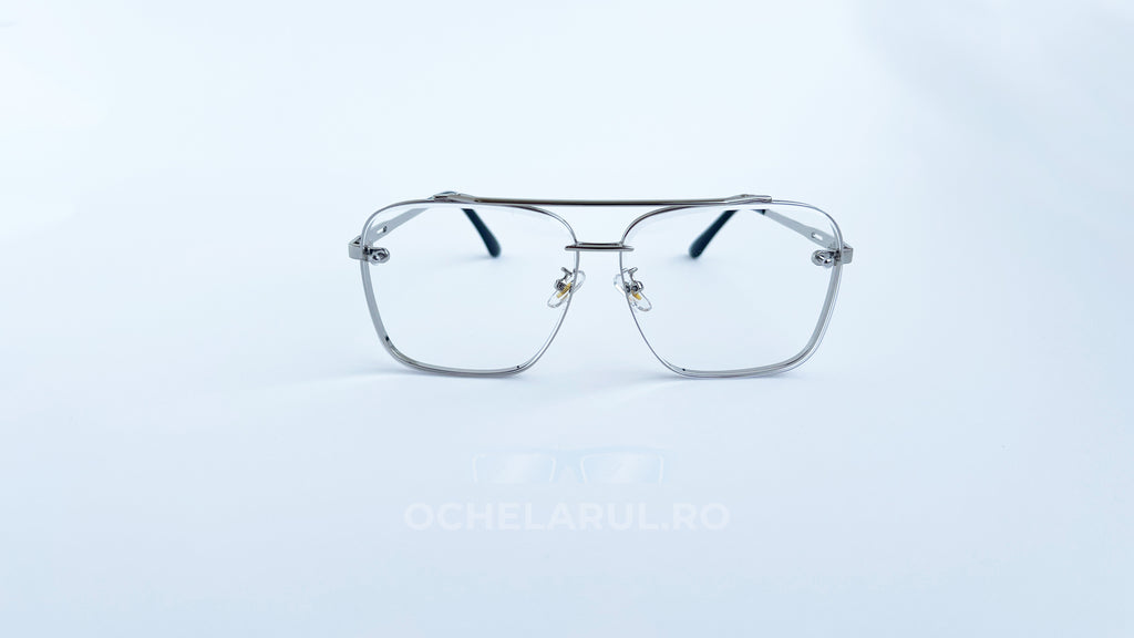 Ochelari Dita Mach Six Style argintii, lentile clare, protecție UV400