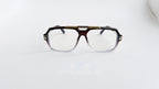 Rame ochelari Cazal 6034 Style cu nuanțe aurii și maro degrade, lentile transparente, design modern și elegant